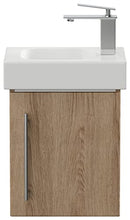 Mobile bagno con lavabo Geberit Icon 38cm a destra rovere chiaro