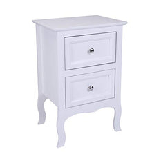 Comodino, comodino a due livelli, colore bianco