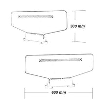 Ordioy Portable Acrilico Trasparente Deflettore, Starnuti E Tosse Coperchio Protezione, Plastica Barriera Protettiva Starnutire, per Checkout in Escursioni, Sale Riunioni,Blu,23.6 * 11.8 inch