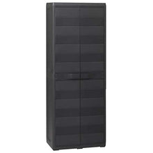 GOTOTOP - Armadio alto da giardino, per esterni, con 3 ripiani regolabili, in plastica, 65 x 38 x 171 cm