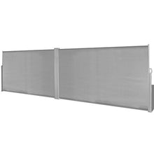 Tidyard Tenda da Sole Laterale Retrattile 160x600 cm Grigia