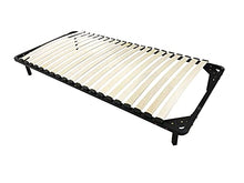 KOSMI - Estrado de ripas 90x190 cm sobre pés para cama de solteiro, 4 pés, 20 ripas de contraplacado, estrado em kit a montar
