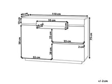 Beliani Credenza laminata in color legno chiaro/bianco Marlin