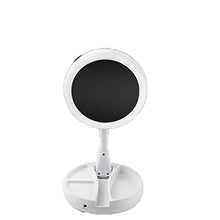 WM Specchio di Trucco Portatile Piccolo Specchio Rotondo LED Specchio Il Trucco della Lampada Pieghevole Specchio Rotante di 360 Gradi mirror-10.20
