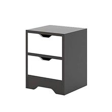 HYY-YY comodino nero comodino comodino comodino 2 cassetti comodino per camera da letto camera da letto comodini (colore : nero, dimensioni: 30 x 31,5 x 41,2 cm)