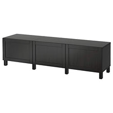 BESTÅ combinazione di cassetti 180x40x48 cm Hanviken nero-marrone
