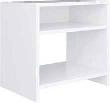 N/Z Daily Equipment Comodino 2 Pezzi Comodino con 2 Ripiani Comodino Comodini Set di 2 Comodini Bianchi 40x30x40 cm Tavolino