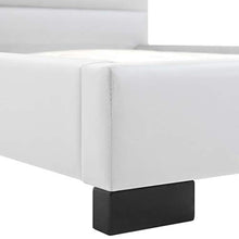 SKM Letto con Materasso Bianco in Similpelle 140x200 cm (52.3kg)