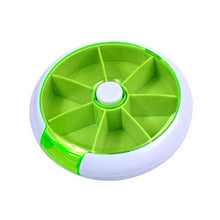 2pcs pillola scatola 7 giorni rotonda 360 gradi rotazione portatile medicina organizzatore verde