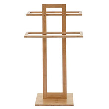 Arredo bagno HWC-B74 portasciugamani legno bambù 80x42x27cm