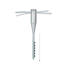 Relaxdays, Argento Picchetto per Ombrellone, Puntale, Avvitamento, Adattatori 25-55 mm, Supporto Parasole, Acciaio