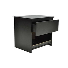 Festnight Set 2 Comodini Camera da Letto con Cassetto Moderno in MDF Nero,Comodino Porta Telefono Moderno Nero,Comodino Portaogetti Moderno Nero 40x30x39 cm