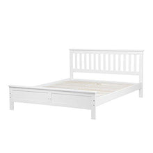 Beliani Letto in Legno di Pino Bianco con Rete a Doghe 160 x 200 cm Mayenne