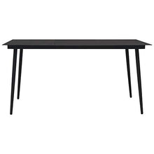 SKM Set da Pranzo da Esterni 9 pz in Corda di Cotone e Acciaio Nero-8280
