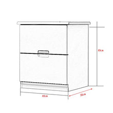 Comodino Camera da Letto in Legno massello 2 Ripostiglio Piccolo Armadio Tavolo del Telefono Cuscinetto 300 kg-40x36x49 cm FANJIANI