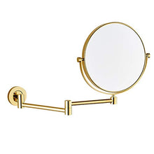 specchio trucco,specchio trucco,Specchio per il trucco pieghevole a scomparsa da 8 pollici 3 volte, specchio per il trucco di bellezza creativo per il bagno-oro