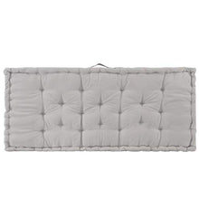 vidaXL - Cuscino per pallet, in cotone, 120 x 80 x 10 cm, colore: Grigio