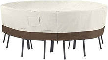 N / A Copre mobili da Giardino, Tavolo da Giardino, coperture Impermeabili, Robusto 420D Oxford Coperto Set Tabella di Patio di mobili da Giardino Rotondo, Diverse Misure,185x11.