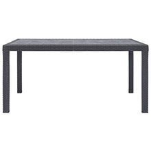 FAMIROSA Tavolo da Giardino Marrone 150x90x72 cm Plastica Stile Rattan