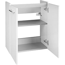 FACKELMANN Set di 3 mobili da bagno Milano per ospiti con mobiletto, 55 cm e specchio da bagno a LED