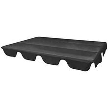 E E-NICES Baldacchino di Ricambio per Dondolo da Giardino Nero 226x186 cm