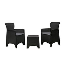 CHILLVERT Set da Giardino Alba Resina 2 Poltrone Singole + 1 Tavolo Grigio Antracite