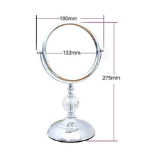WWEIWU Pulito e Luminoso Aggiornamento da 6 Pollici a Sfera di Cristallo Desktop Trucco per Il Trucco a Doppio Lato Specchio da biasidito Portable Princess Mirror 3X Zoom Zoom Tabella BUGHED Specchio