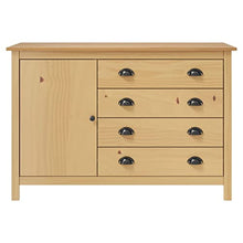 vidaXL Credenza Hill Range 120x40x80 cm Legno Massello di Pino