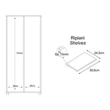Sarmog Kit Armadio 2 Ante H190 L83 P29 Cm Struttura Olmo Frontale Bianco 747k