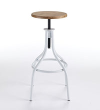 Wink design, Bergen, Sgabello Regolabile a Vite, Legno, Bianco