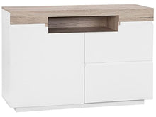 Beliani Credenza laminata in color legno chiaro/bianco Marlin
