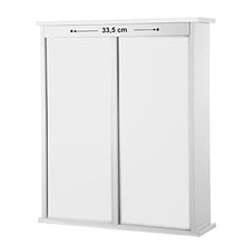 VASAGLE Mobile da Bagno da Parete, Mobile da Muro, Organizzatore Appeso, Armadietto Porta Medicinali, con un'Anta, 5 Scomparti, Ripiano Regolabile in Altezza, 60 x 18 x 71 cm, Bianco BBC20WT