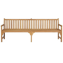 vidaXL Panca da Giardino con Cuscino Nero 240 cm in Massello di Teak