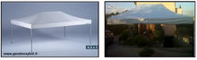 RAY BOT Gazebo Pieghevole 3X4.5 Blu Acciaio + 4 Teli Laterali PVC 350 g Metro