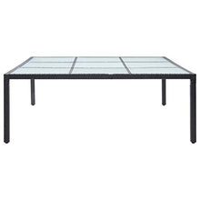 E E-NICES Tavolo da Giardino Nero 200x200x74 cm in Polyrattan