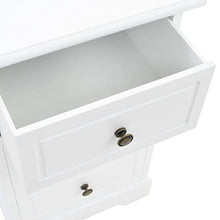 vidaXL Comodino in MDF Elegante 3 Cassetti Tavolino da Notte Comò Arredo Cassettiera Mobiletto per Camera da Letto Arredamento Interni Legno di Pino