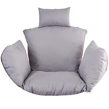 FYKJ Poltrona Sospesa, Cuscino per Sedia Sospesa in Rattan, Cuscino per Dondolo Universale Spesso Sfoderabile E Lavabile Grigio Chiaro
