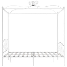 SKM Letto a Baldacchino Bianco in Metallo 180x200 cm (31.9kg)