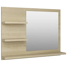 vidaXL Specchio da Bagno Rovere Sonoma 60x10,5x45 cm in Truciolato