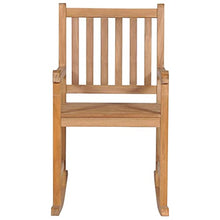 vidaXL Sedia a Dondolo con Cuscino Verde in Legno di Teak