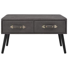 Festnight Comodino Camera da Letto, Comodino in Similpelle Grigio 80x40x46 cm