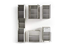 Homexperts Lido Armadio con Specchio, Melammina, Beton Light Atelier, 60 x 70 x 30cm (BxHxT)