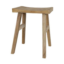 Gartentraum Sgabello da Giardino Quadrato in Teak Alto 50cm - Sgabello Pondo