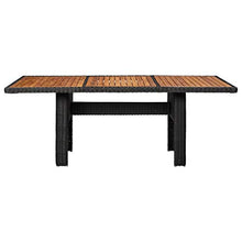 SKM Set da Pranzo da Giardino 9 pz in Polyrattan Nero (140.5kg)