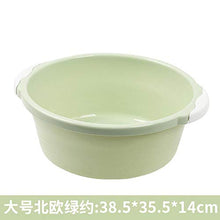 LIMMC - Lavandino per la casa, in plastica, Grande, lavabo Rotondo Spesso, Colore: Rosa/Blu