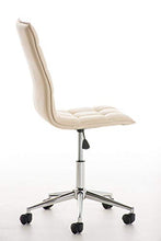 CLP Sgabello Lavoro Peking in Similpelle I Sgabello Ufficio Imbottito I Sgabello Studio, Colore:Crema