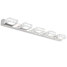 Klighten Lampada per Specchio LED Bagno IP44, Cristallo Lampada per Armadio Specchio Applique da Interno Bagno Moderno Apparecchio Bianco freddo 5500K, 80CM