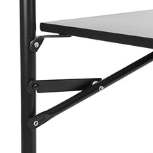 PrimeMatik - Tavolo Pieghevole in Metallo per Balcone 60x40 Nero