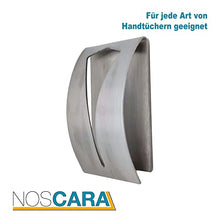 Noscara, portasciugamani in acciaio inox, autoadesivo, senza foratura, set da 2 pezzi