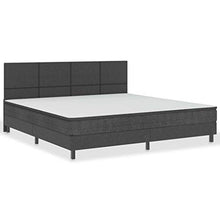 FAMIROSA Letto a Molle Grigio Scuro in Tessuto 200x200 cm-4719